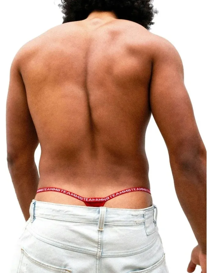 TEAMM8 Glide Micro Thong in Red