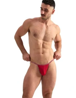 TEAMM8 Glide Micro Thong in Red