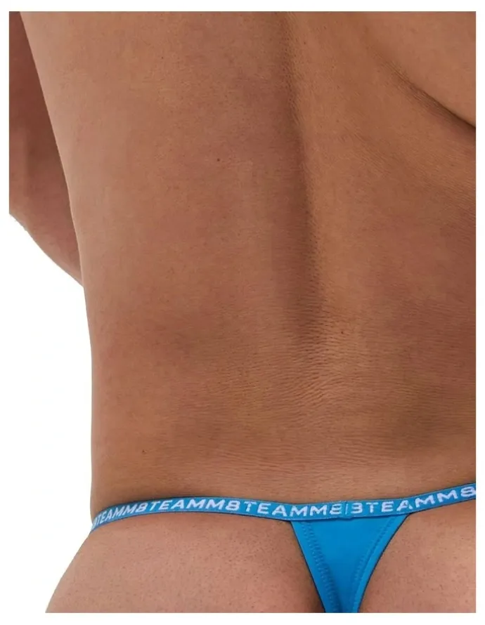 TEAMM8 Glide Micro Thong in Blue