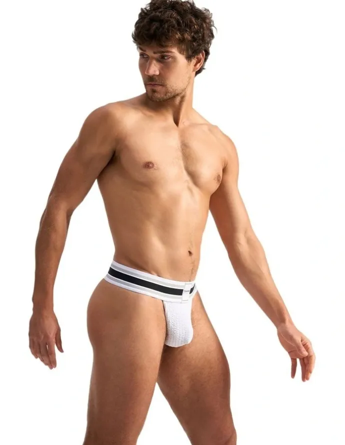 TEAMM8 Locker Room Thong in Chalk