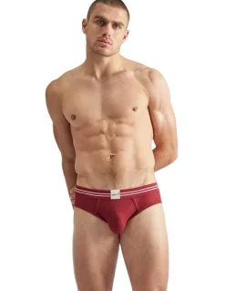 TEAMM8 Most Valuable Player Ribbed Brief in Maroon