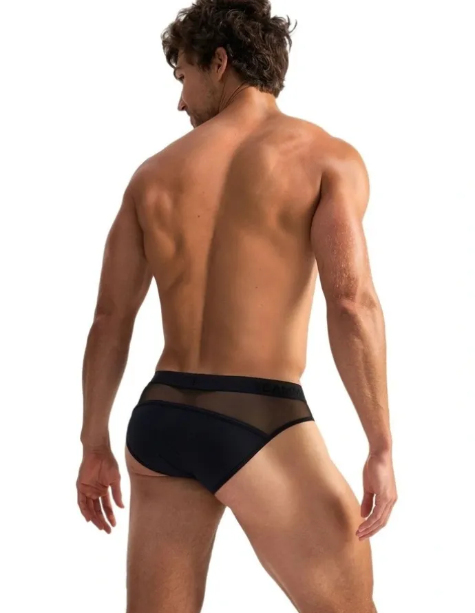TEAMM8 Score Sheer Slim Brief in Black