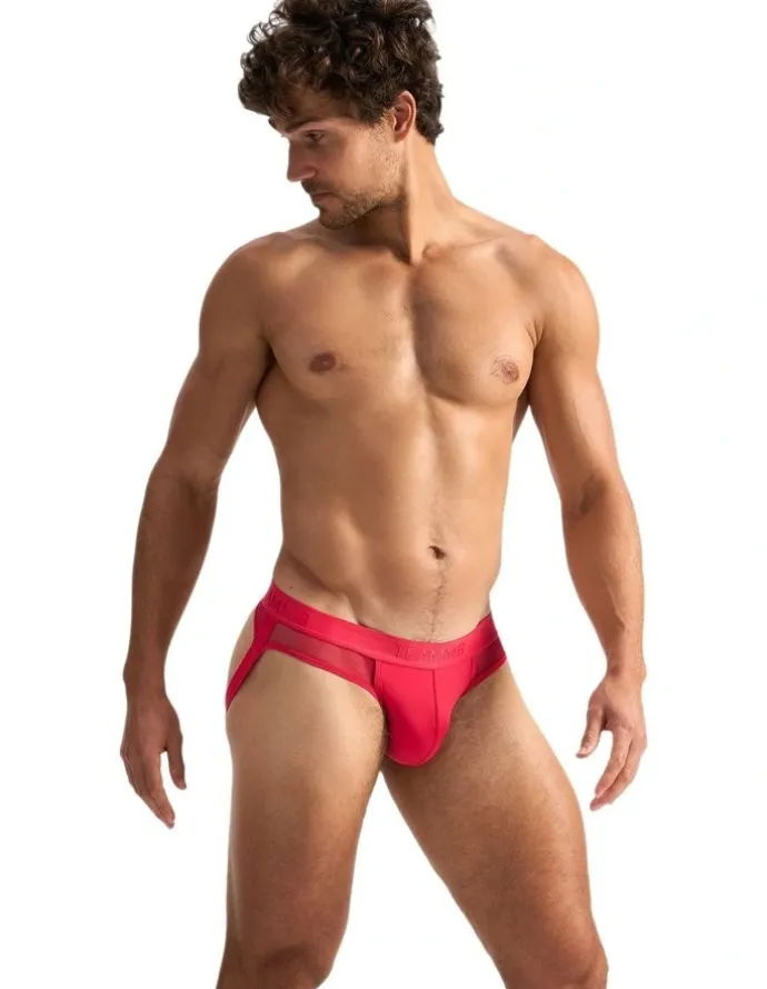 TEAMM8 Score Sheer Slim Jockstrap in Magenta