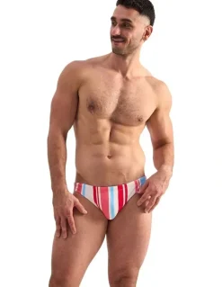 TEAMM8 Cabana Bikini Swim Brief in Pink Mix