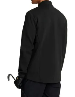 The Golf Society Golf Baffle Quilted Jacket in Jet Black