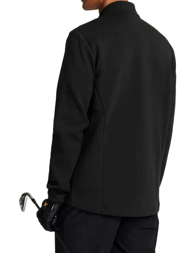 The Golf Society Golf Baffle Quilted Jacket in Jet Black