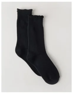 There After 2 Pack Cotton Terry Socks in Black