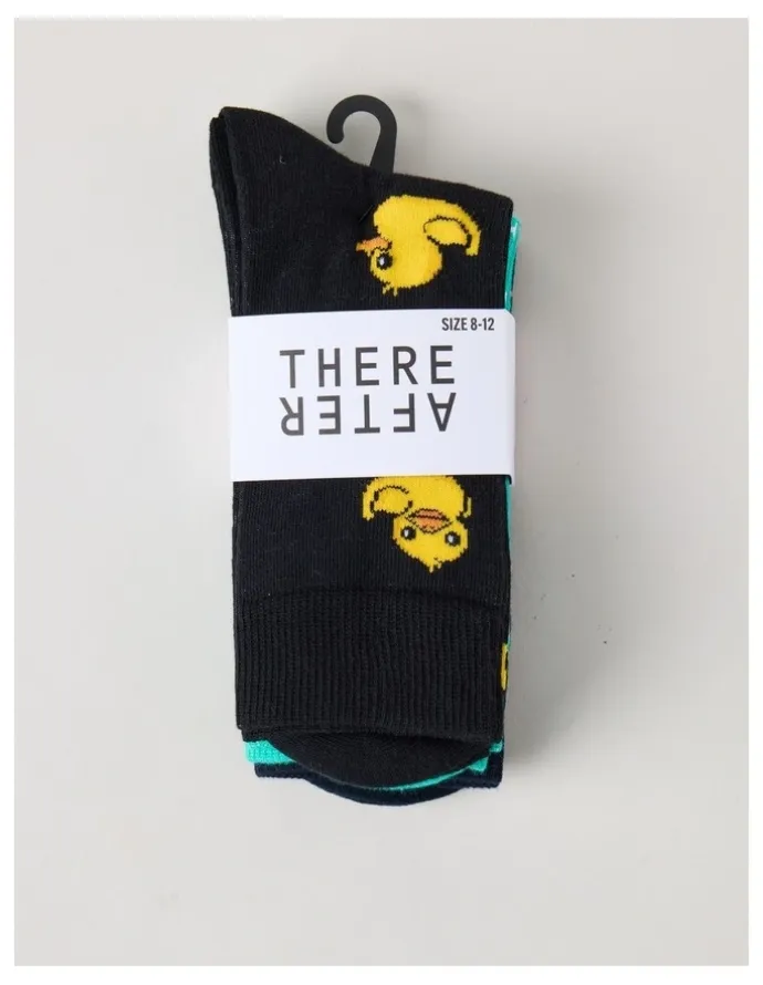 There After 3 Pack Novelty Socks in Black and Emerald
