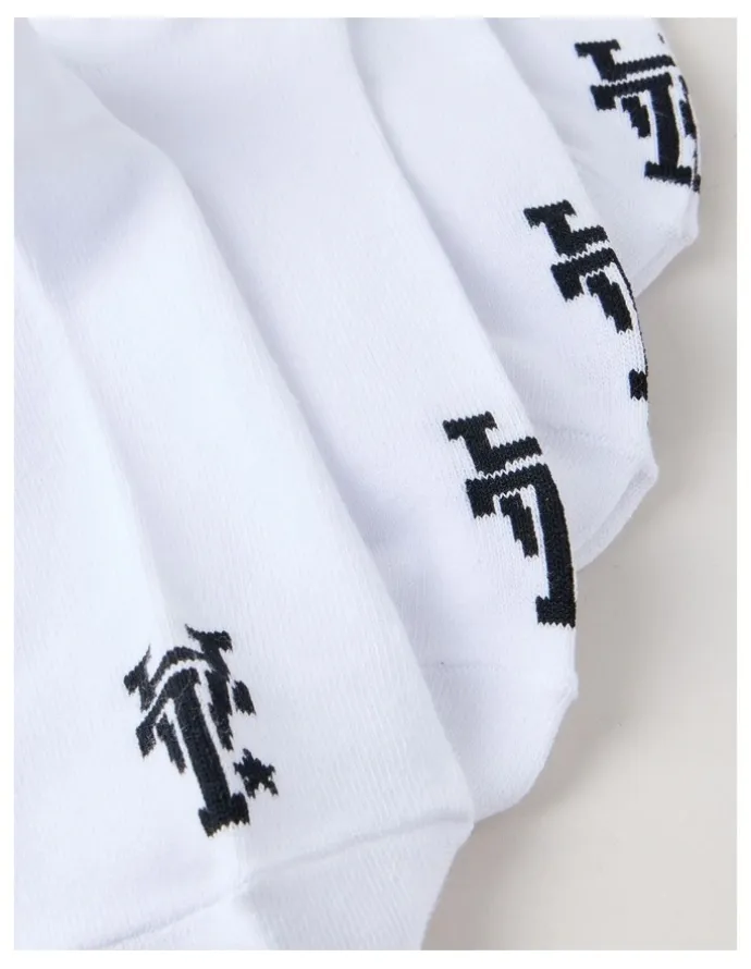 There After 3 Pack Sneaker Logo Socks in White