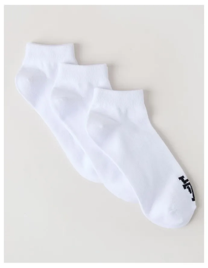 There After 3 Pack Sneaker Logo Socks in White