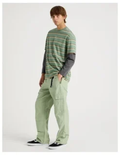 There After Built In Belt Cargo Pants in Green