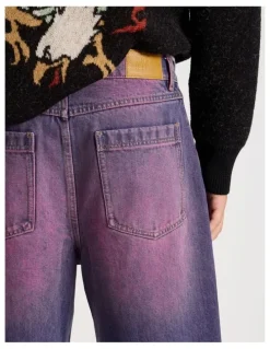 There After Coloured Wash Denim Jorts in Pink