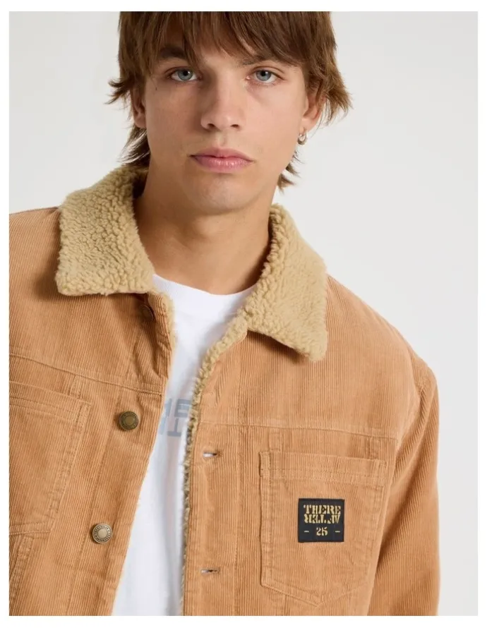 There After Cord Sherpa Jacket in Tan