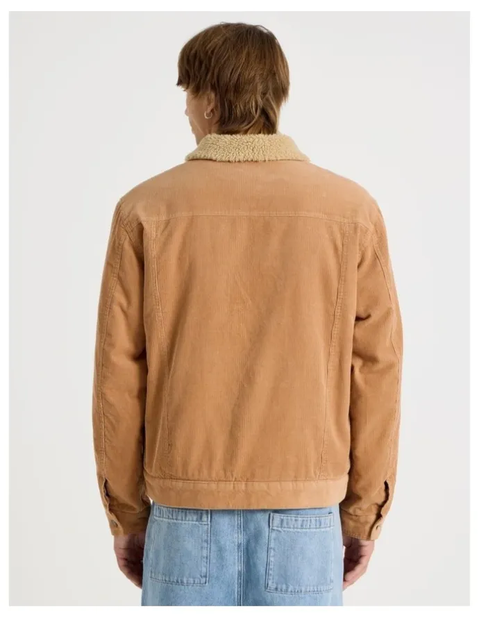 There After Cord Sherpa Jacket in Tan