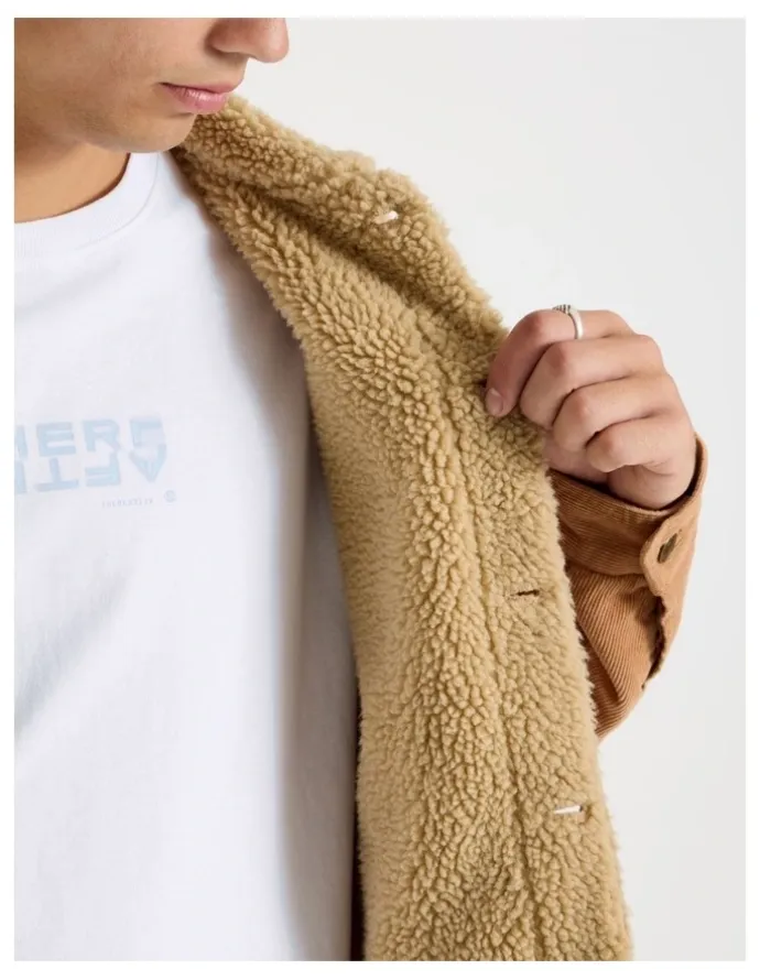 There After Cord Sherpa Jacket in Tan