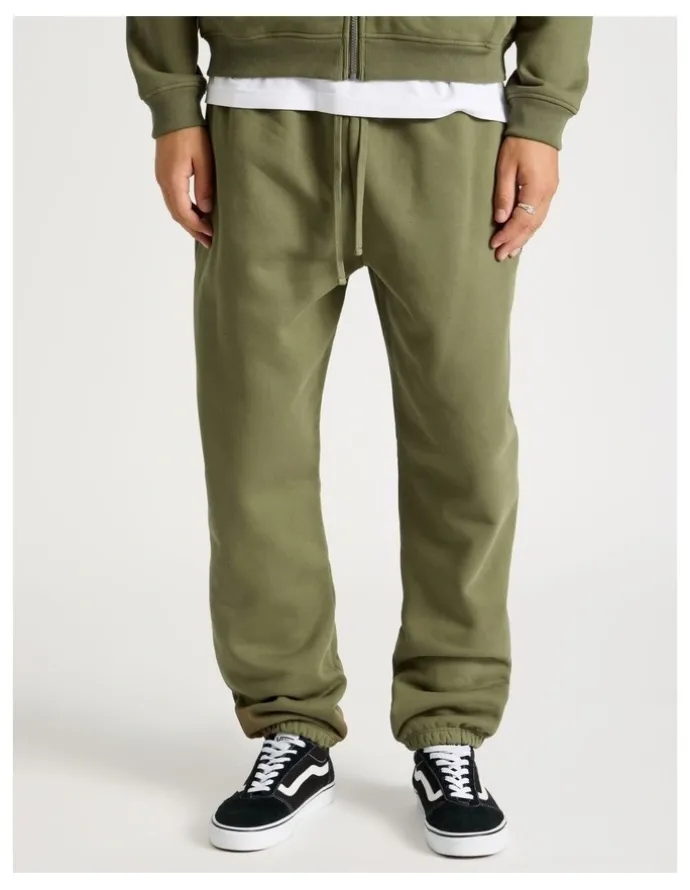 There After Core Elastic Cuff Track Pants in Olive