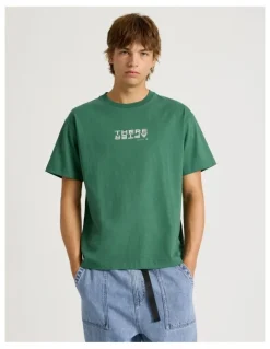 There After Core Logo Boxy Fit Short Sleeve Tee in Forest
