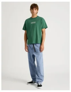 There After Core Logo Boxy Fit Short Sleeve Tee in Forest
