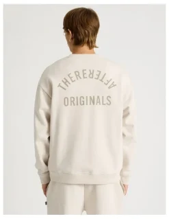 There After Core Logo Crewneck Sweater in Stone