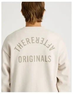 There After Core Logo Crewneck Sweater in Stone