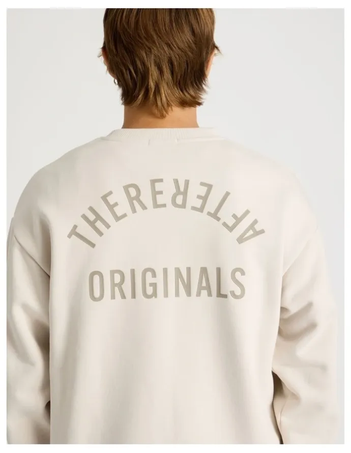 There After Core Logo Crewneck Sweater in Stone