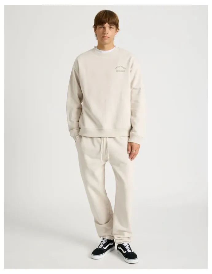 There After Core Logo Crewneck Sweater in Stone