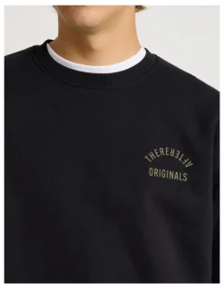 There After Core Logo Crew Sweater in Black