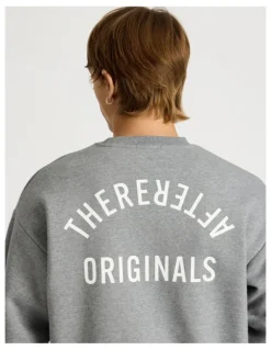 There After Core Logo Crew Sweater in Grey