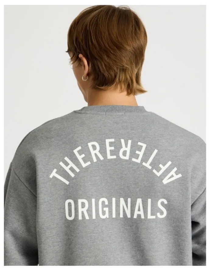There After Core Logo Crew Sweater in Grey