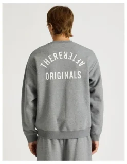 There After Core Logo Crew Sweater in Grey