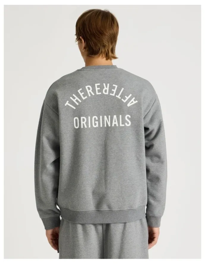 There After Core Logo Crew Sweater in Grey