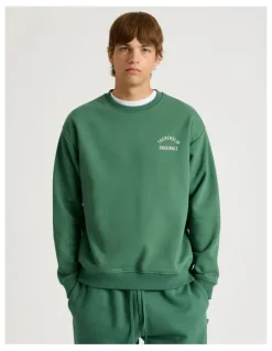 There After Core Logo Crew Sweater in Forest