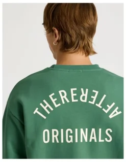There After Core Logo Crew Sweater in Forest