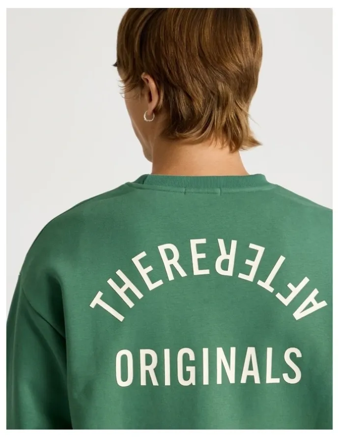 There After Core Logo Crew Sweater in Forest