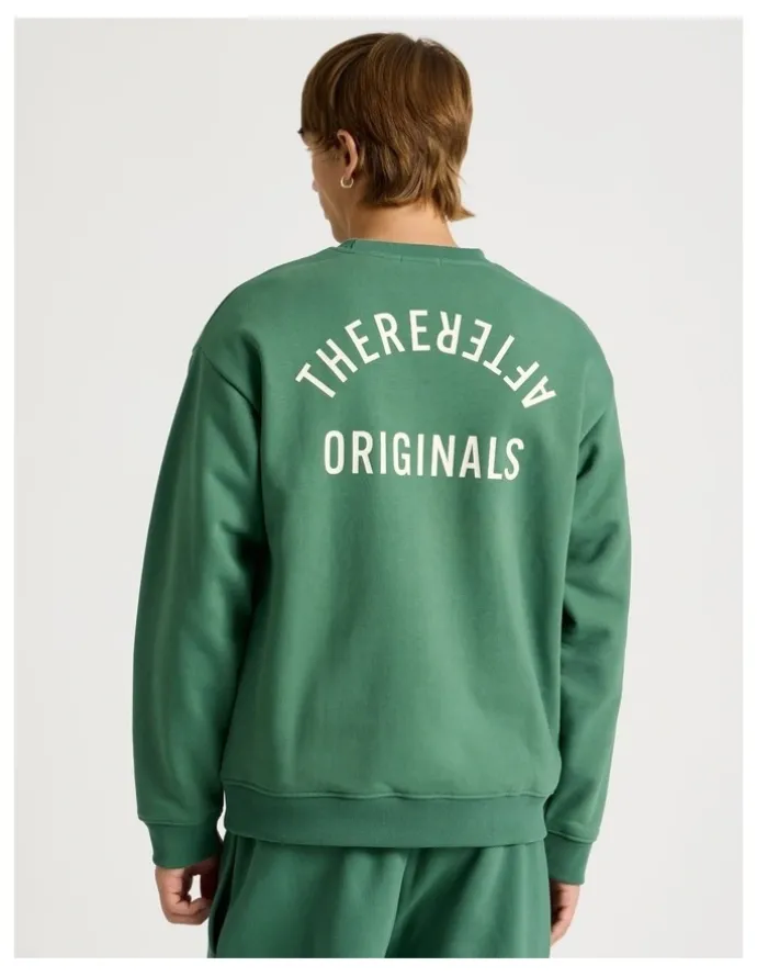 There After Core Logo Crew Sweater in Forest