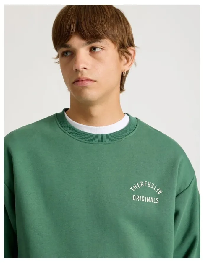 There After Core Logo Crew Sweater in Forest