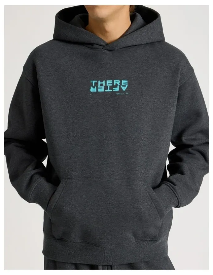 There After Core Logo Hooded Sweater in Charcoal