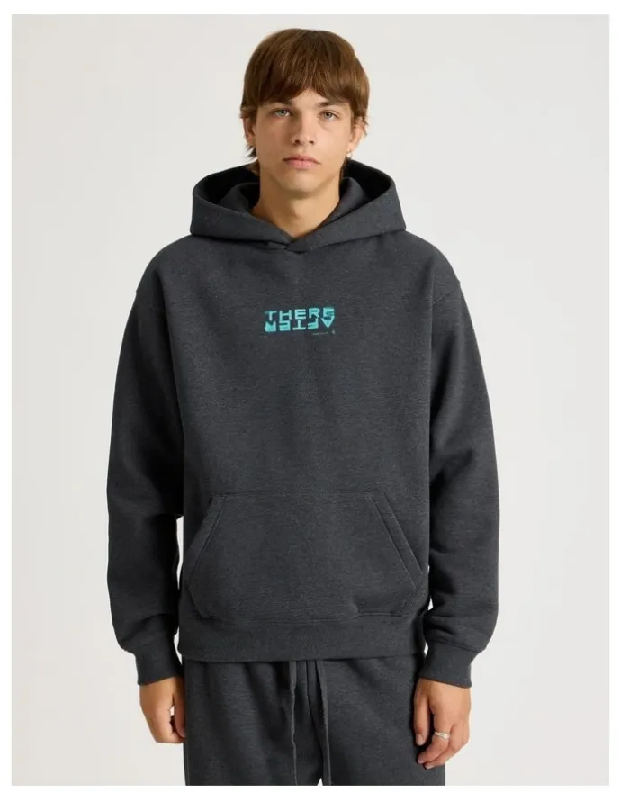 There After Core Logo Hooded Sweater in Charcoal