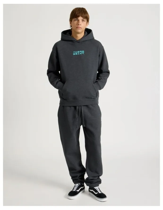 There After Core Logo Hooded Sweater in Charcoal