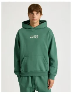 There After Core Logo Hooded Sweater in Forest