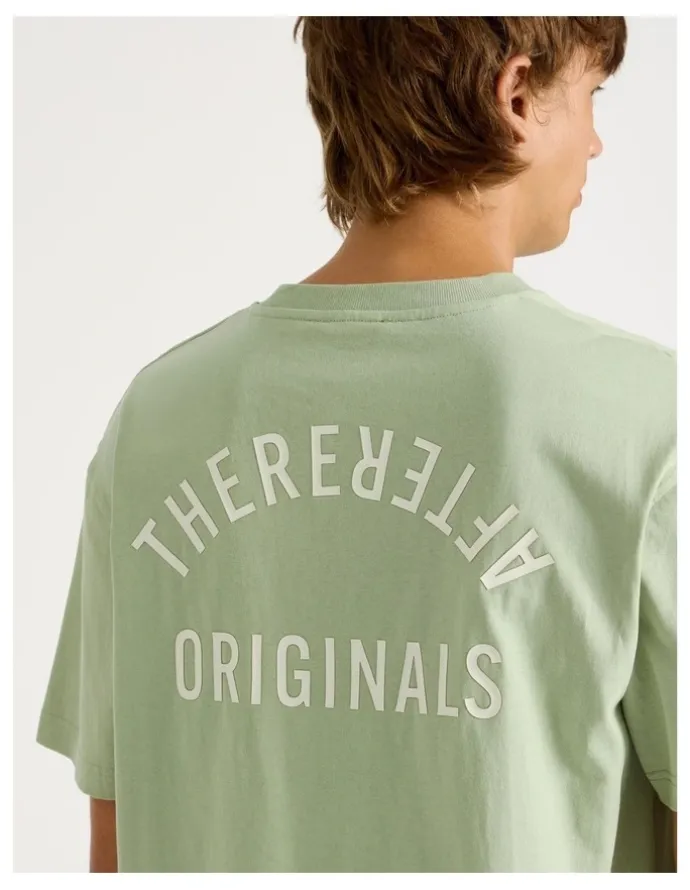 There After Core Logo Oversized Short Sleeve Tee in Green