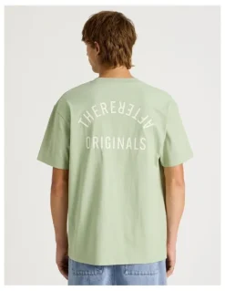 There After Core Logo Oversized Short Sleeve Tee in Green