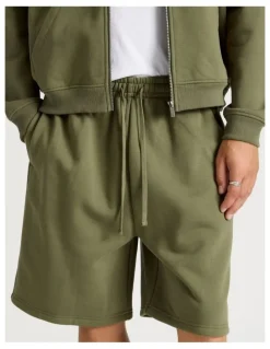There After Core Logo Sweat Shorts in Olive