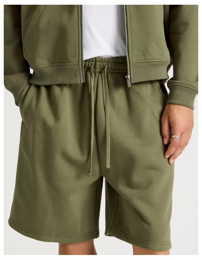 There After Core Logo Sweat Shorts in Olive