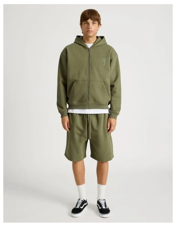 There After Core Logo Sweat Shorts in Olive