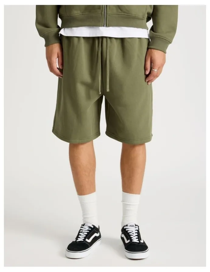 There After Core Logo Sweat Shorts in Olive