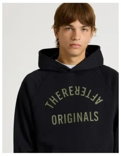 There After Core Terry Hooded Pullover Sweater in Black