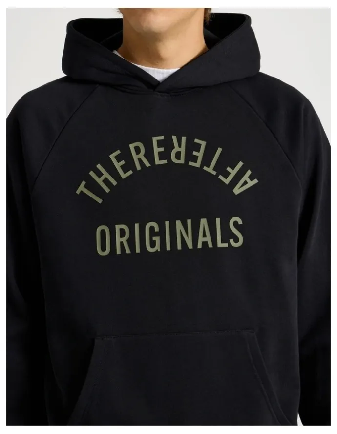 There After Core Terry Hooded Pullover Sweater in Black