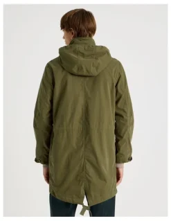 There After Fishtail Parka Jacket in Olive