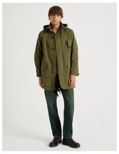 There After Fishtail Parka Jacket in Olive